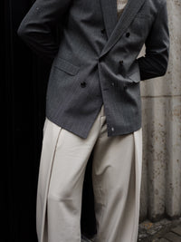 Men High-waisted Pleated Casual Pants