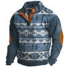3D digital printing, loose four button sweater, men's 3D digital print loose four button knit sweater