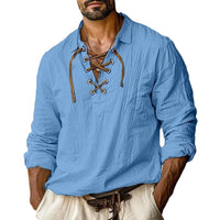 Men's Plus Size Lapels Lace Shirt