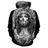 men's hooded 3D digital printing sweater, men's 3D digital printing hooded sweater pullover