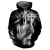 men's hooded 3D digital printing sweater, men's 3D digital printing hooded sweater pullover