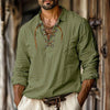 Men's Plus Size Lapels Lace Shirt