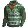 3D digital printing, loose four button sweater, men's 3D digital print loose four button knit sweater
