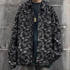 Men Black Jacquard Plaid Denim Jacket