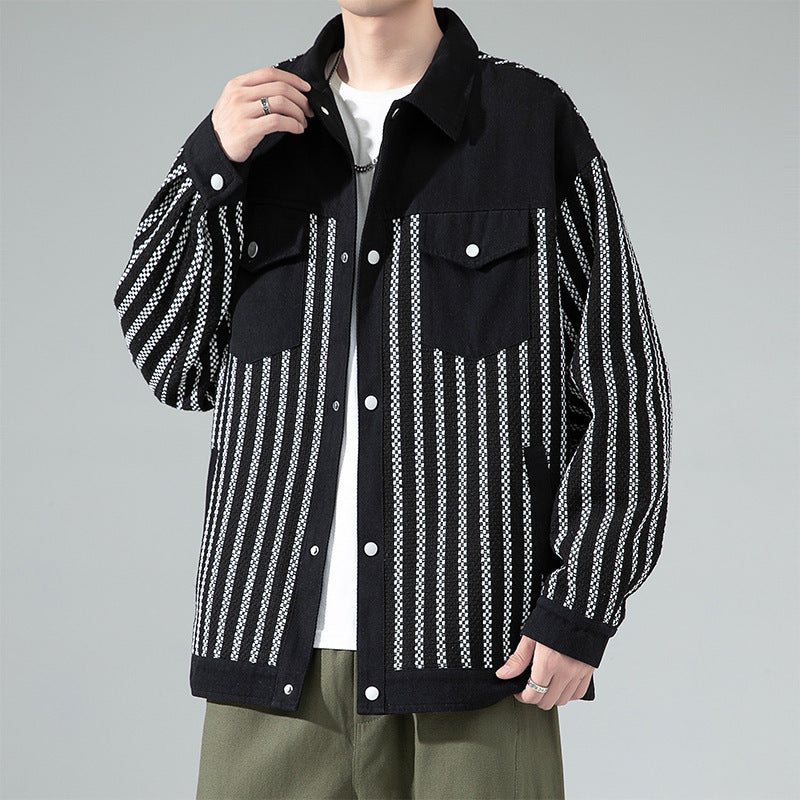 Men Classic Style Boys Pu Shuai Versatile Casual Jacket