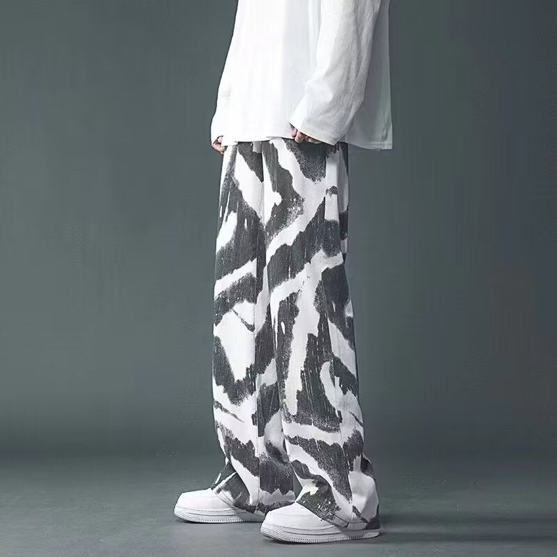 Men New Graffiti Wide-leg Men Pants