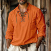 Men's Plus Size Lapels Lace Shirt